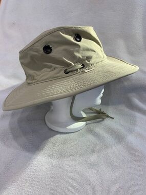 Tilley Outdoor Travel Sun Hat Tan S/M Wide Brim Adventure Unisex Packable Hiking